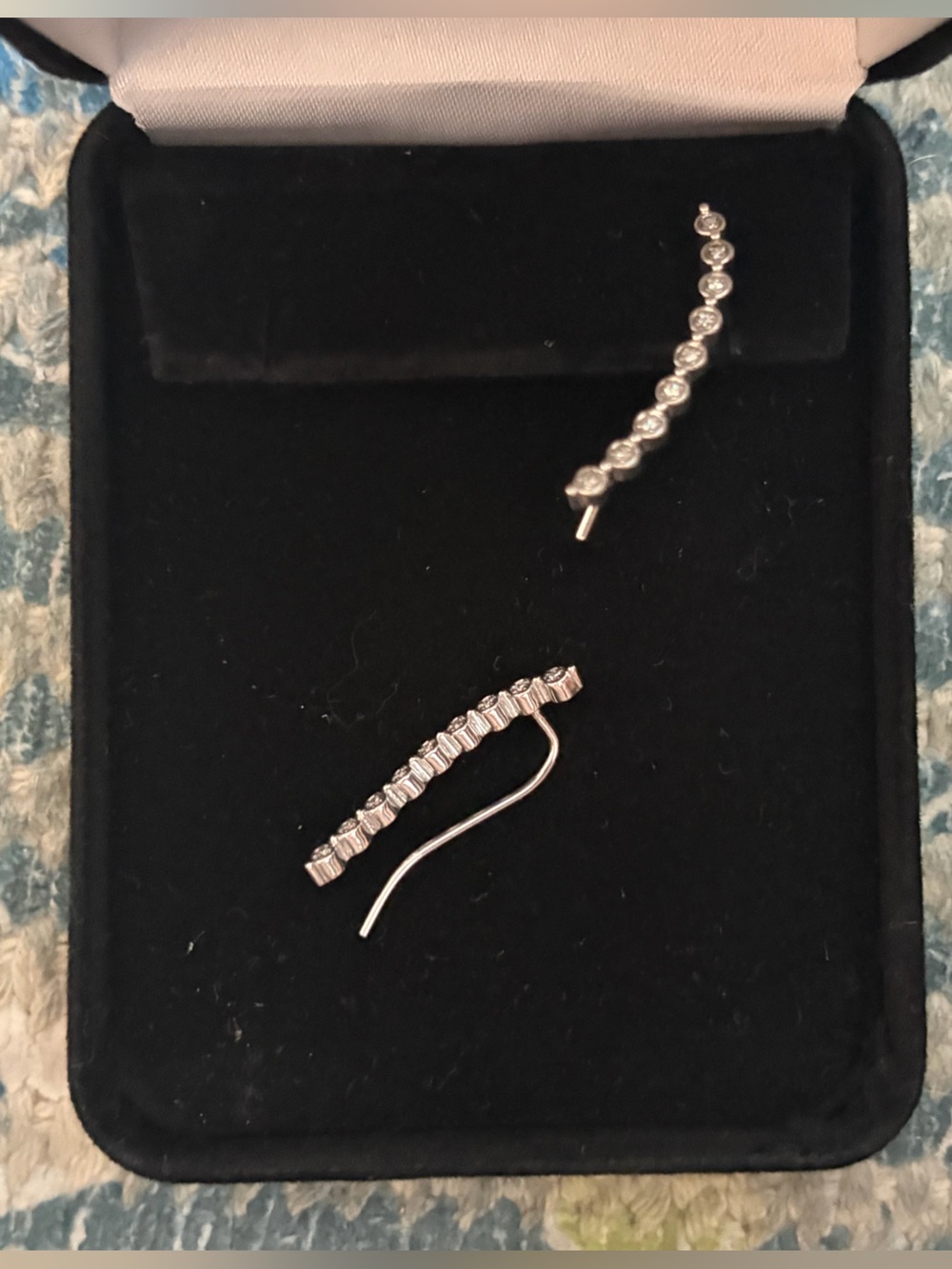 Kay Jewelers Silver Cubic Zirconia Ear Climbers - Picture 4 of 5